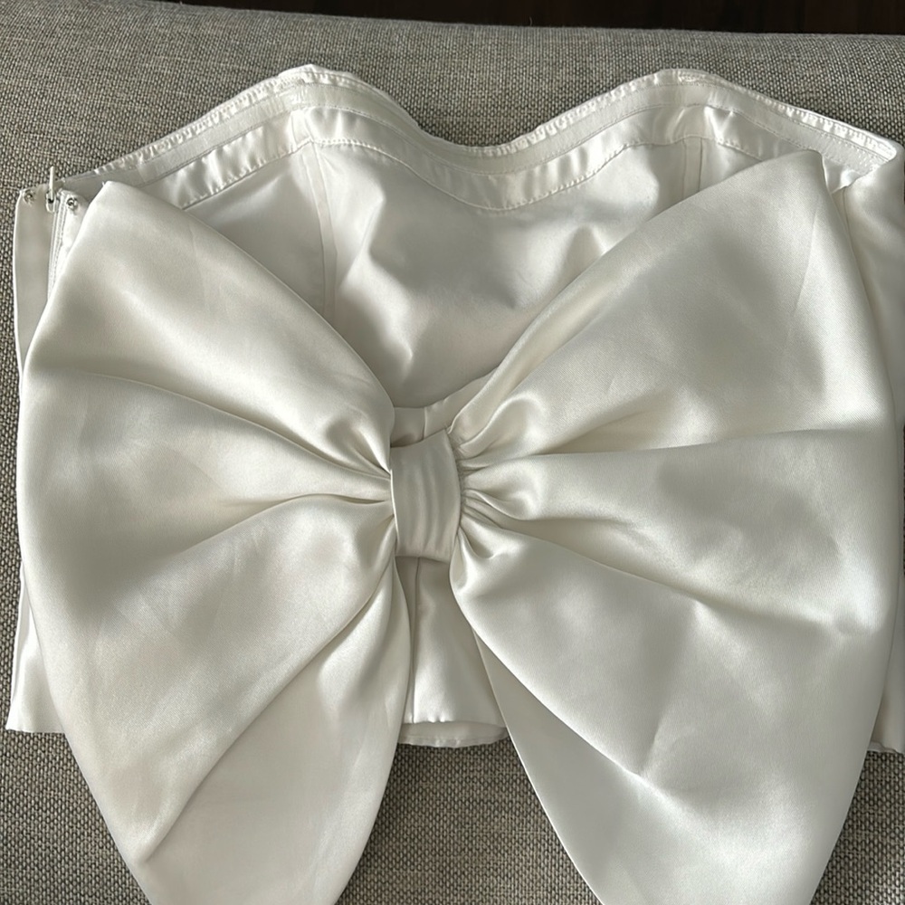 Hutch corset crop top with bow back